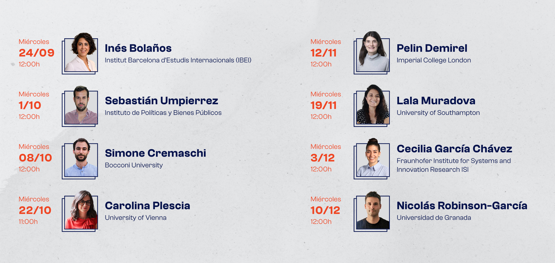 Programa de otoño 2025 de los Seminarios del IPP