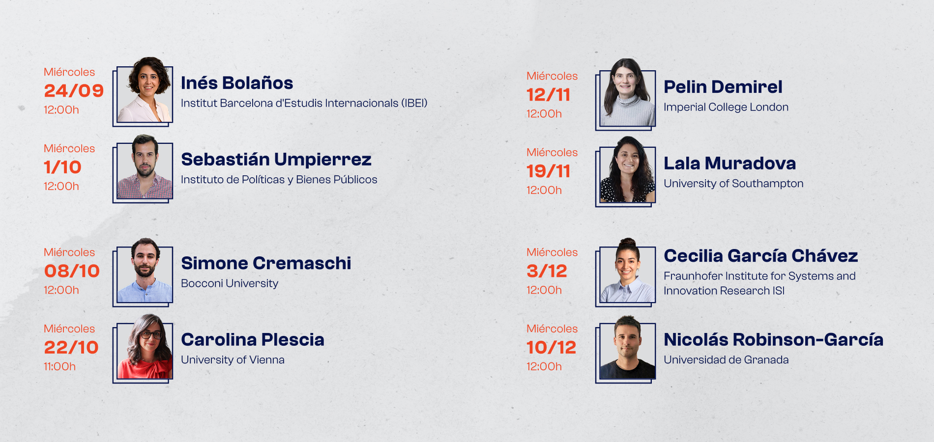 Programa de otoño 2025 de los Seminarios del IPP