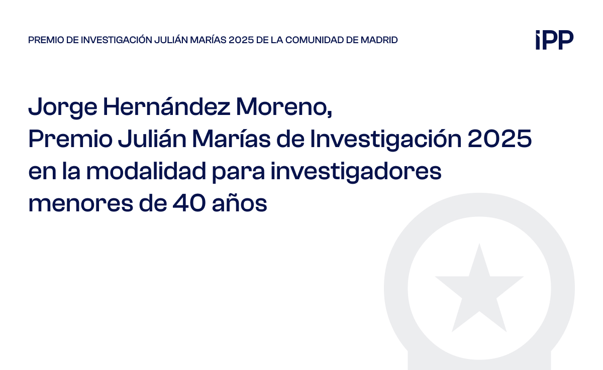 Jorge Hernández Moreno, Premio Julián Marías de Investigación 2025