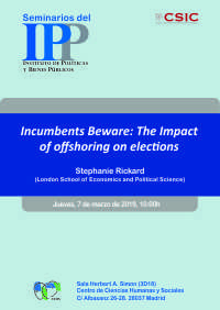 Seminario IPP: "Incumbents Beware: The Impact of offshoring on elections"