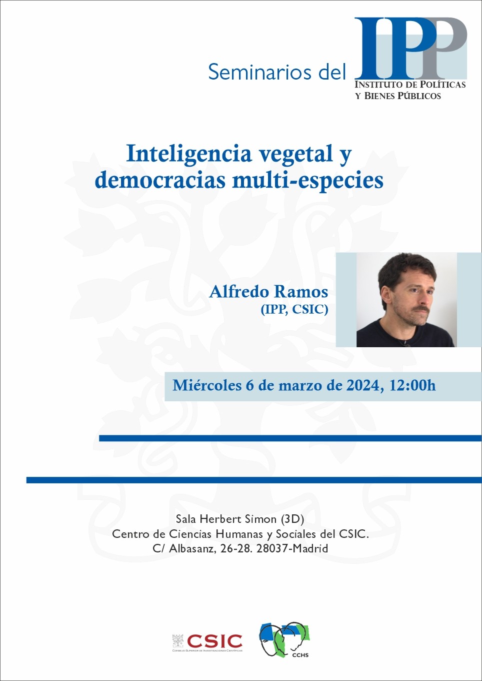 Seminarios del IPP: "Inteligencia vegetal y democracias multi-especies"