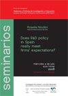 Seminario SPRI: "Does R&D policy in Spain really meet firms' expectations?"