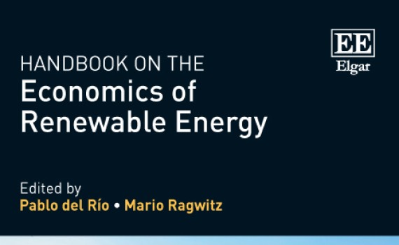 Novedad editorial: "Handbook on the Economics of Renewable Energy", de Pablo del Río (IPP) y Mario Ragwitz (eds.)