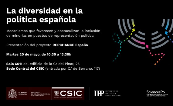 La política española no representa la diversidad social del país: el proyecto REPCHANCE presenta su informe sobre el caso español