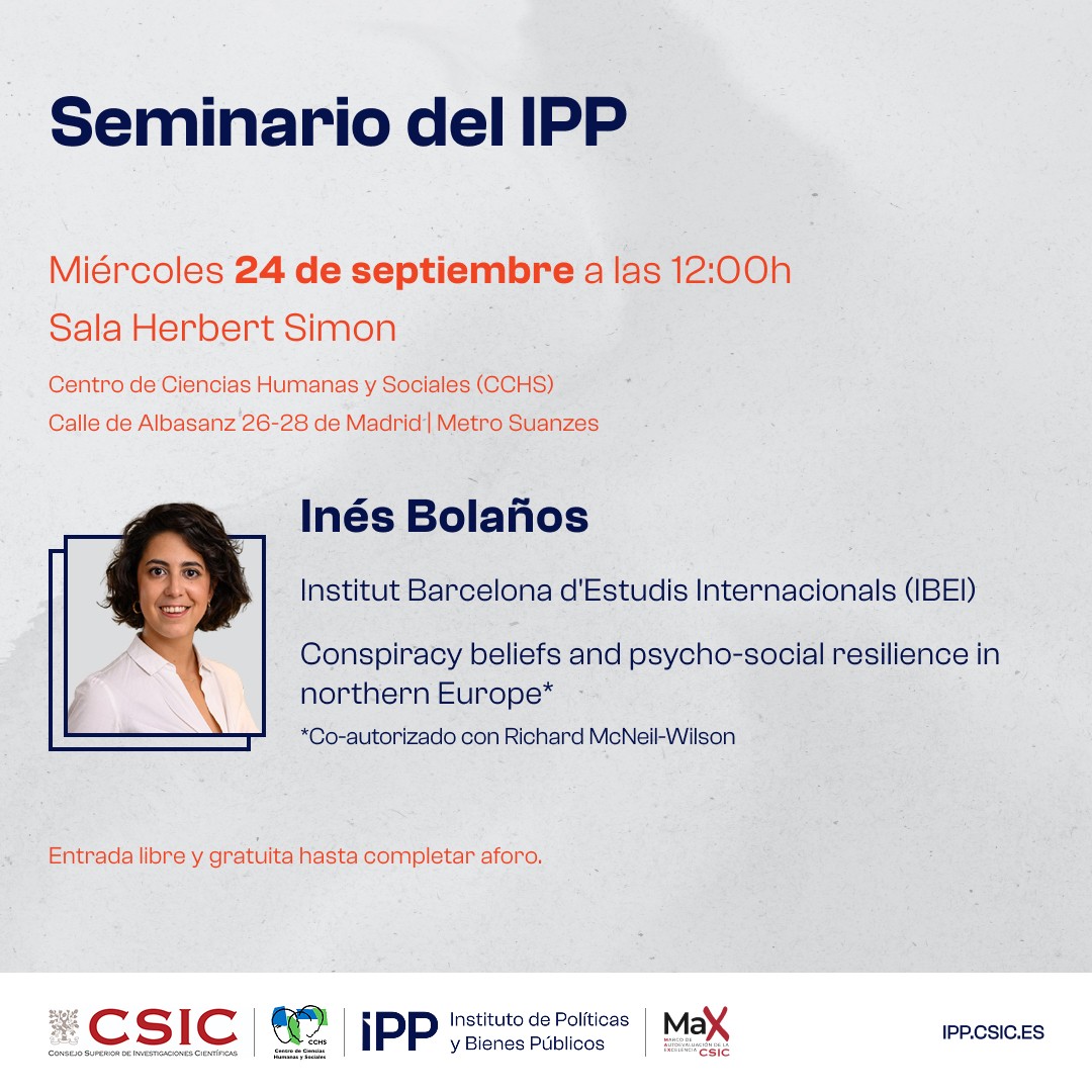 Seminario del IPP con Inés Bolaños - Conspiracy beliefs and psycho ...