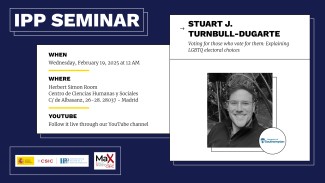 Cartel del seminario IPP con Stuart J. Turnbull-Dugarte