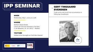 Cartel del seminario IPP con Gert Tinggaard Svendsen