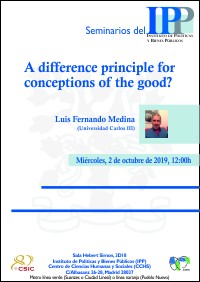 Seminarios del IPP: "A difference principle for conceptions of the good?"