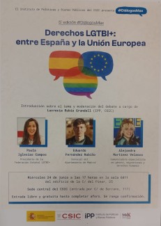 Quinta sesión de #DiálogosMax: Derechos LGTBI+ entre España y la Unión Europea