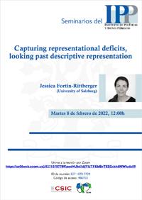 Seminarios del IPP: "Capturing representational deficits, looking past descriptive representation"