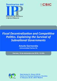 Seminario IPP: "Fiscal Decentralization and Competitive Politics. Explaining the Survival of Subnational Governments"
