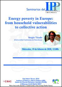 Seminario IPP: "Energy poverty in Europe: from household vulnerabilities to collective action"