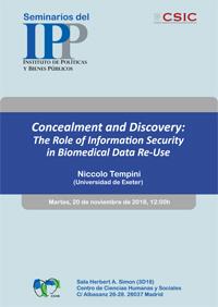 Seminario IPP "Concealment and Discovery: The Role of Information Security in Biomedical Data Re-Use"