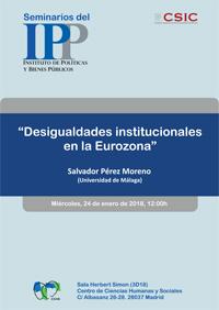 Seminario IPP: "Desigualdades institucionales en la Eurozona"