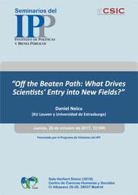 Seminario IPP: "Off the Beaten Path: What Drives Scientists’ Entry into New Fields?"