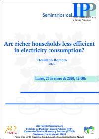 Seminario IPP: "Are richer households less efficient in electricity consumption?"