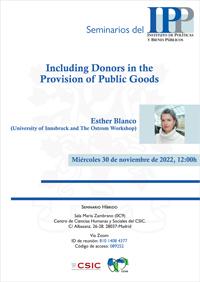 Seminarios del IPP: “Including Donors in the Provision of Public Goods”