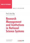 Curso de Postgrado: "Research management and institutions in national science systems"