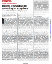 Progress in natural capital accounting for ecosystems
